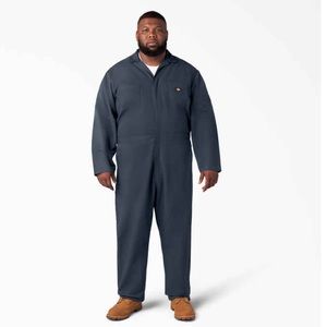 Dickies Men’s Deluxe Blended Long Sleeve Coveralls Size Xl Regular Navy Blue NWT